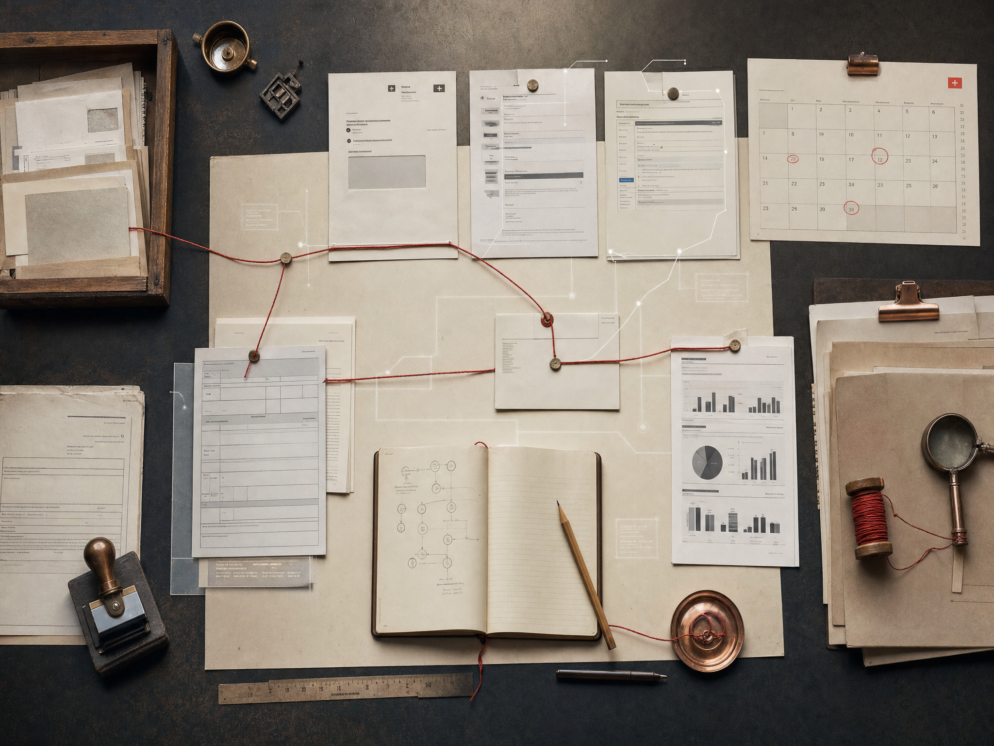 Documents reliés illustrant les six étapes de la méthode HelvKit